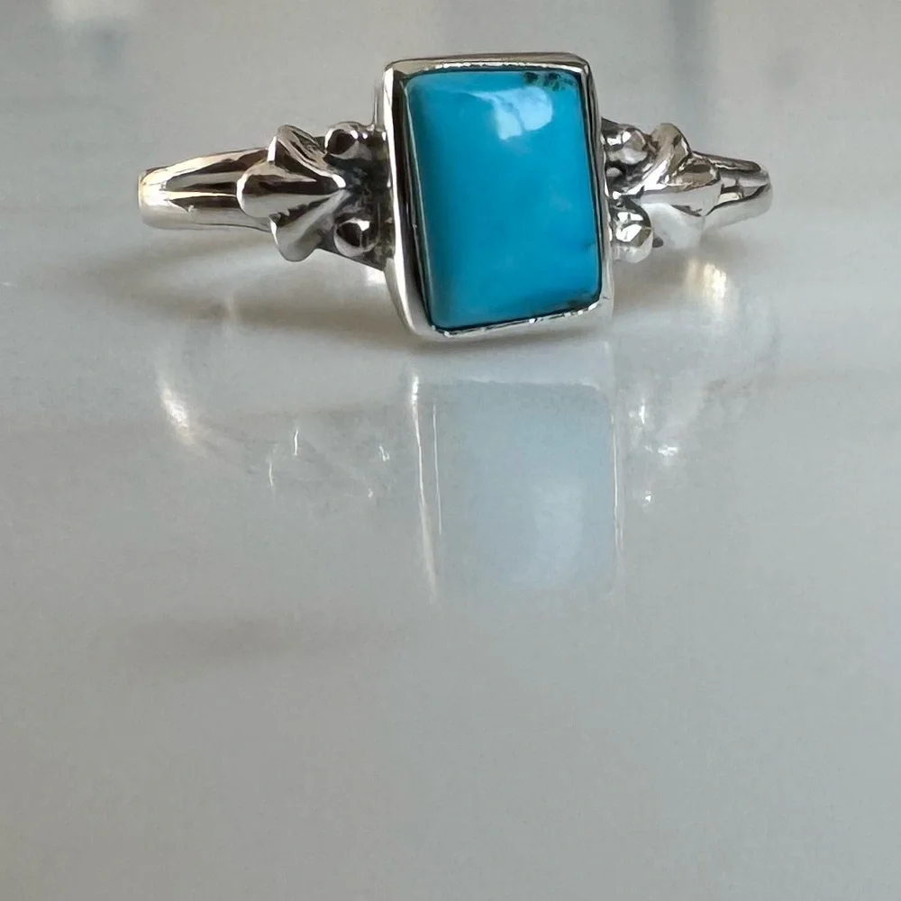 NWOT Sundance Southwest Portrait Ring, Turquoise, Sterling Silver